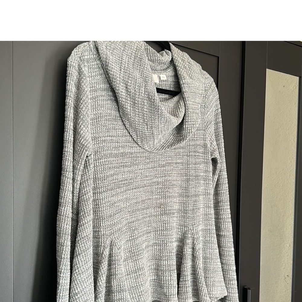 Anthropologie Postmark Grey Cowl Neck sweater - Picture 2 of 4